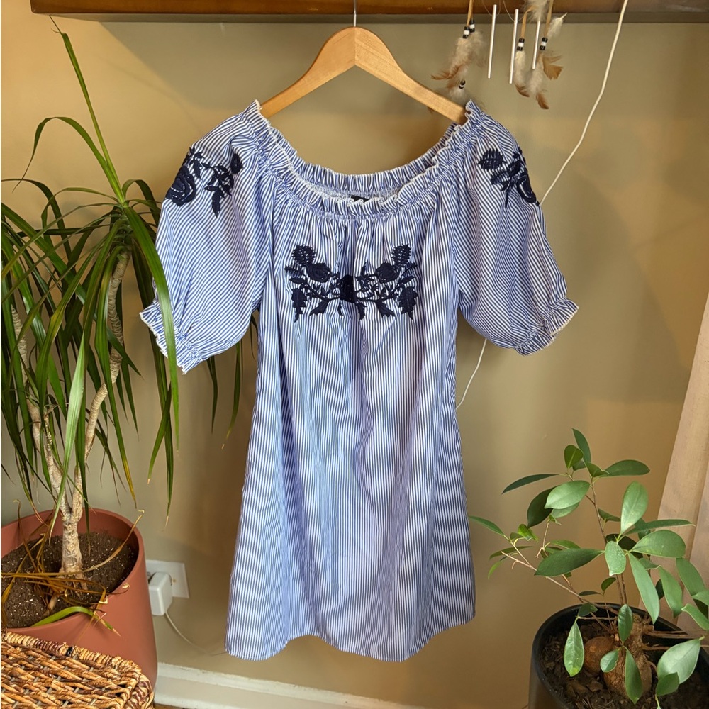 Parisian embroidered shift dress floral